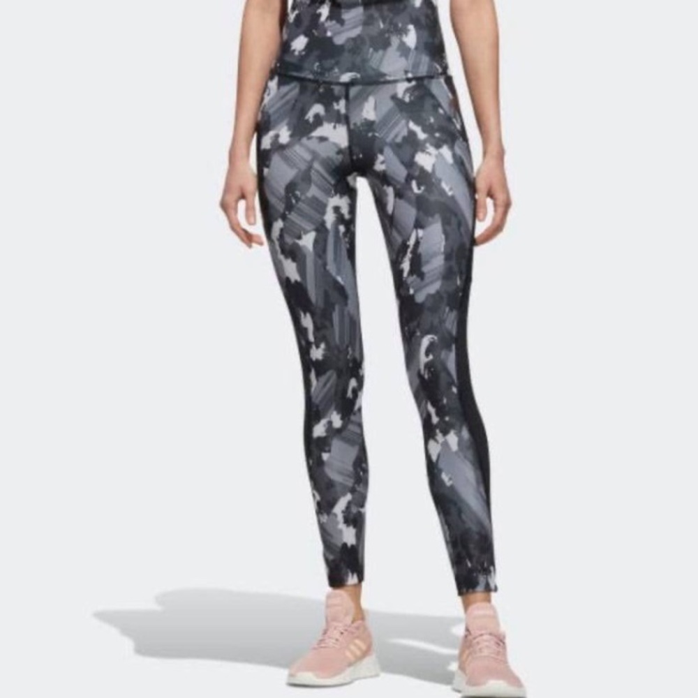 ADIDAS Black & Gray Exercise Pants S